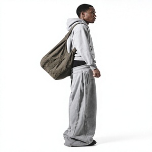 Nuevo Diseño 2026 Pantalones Deportivos Holgados Personalizables para Hombre con Cremallera Lateral, Conjunto Deportivo de 2 Piezas con Forro Polar - Product Image 1