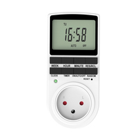 Wattsave Premium 16A 230V Enchufe Israelí Digital a Prueba de Agua con Temporizador, Programación Diaria/Semanal, IP22 CE