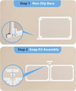 Valla Moderna para Perros de Interior, Segura, Portátil, Impermeable, de Plástico con Vista Parcial, Valla Plegable de Acrílico para Mascotas - Product Image 3