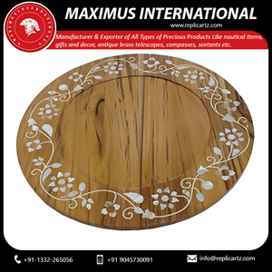 Replicartz Bone Mother of Pearl Inlay Resin Serving Tray Indian Made Mop Universe Foodservice Bathroom <b>Vanity</b> Countertop - Product Image 6