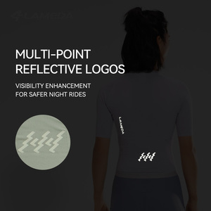 LAMEDA 定制女式骑行服短袖骑行服高弹力修身版型 - Product Image 4