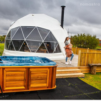 Direkt vom Hersteller: Glamping-Kuppelzelt 8m mit einem Schlafzimmer und Bad, OEM ODM für Resort-Hotels, Outdoor-Partys mit Hohem ROI