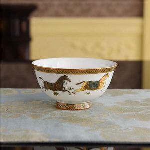 Wholesale Supply Europe Modern Horse Series 58-Piece Fine Bone China <b>Dinnerware</b> Set for Hotels - Product Image 4