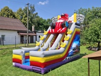 Meilleure Vente : Château Gonflable de Parc d'Attractions Extérieur avec Toboggan de Course, Toboggan Double Voie, Toboggan Sec et Toboggan Rebondissant pour Enfants