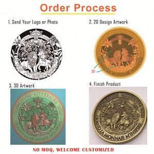 Monedas de Desafío Personalizadas, Redondas, con Grabado en Relieve, Esmaltadas y Niqueladas - Moneda Conmemorativa de Recuerdo, Reproducción Personalizada - Product Image 6