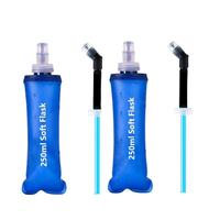 Gourde souple en TPU pliable sans BPA de 150 ml, 250 ml, 500 ml pour la course à pied, la randonnée et les activités de plein air