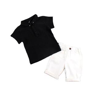 Ensemble de t-shirts en coton pour bébés garçons, style polo, style preppy, couleur unie, provenant d'une boutique en ligne chinoise - Product Image 1