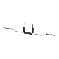 Barre d'entraînement Tellus Safety Squat Bar, robuste, en acier inoxydable, portable, chromée, pour des squats profonds et le fitness