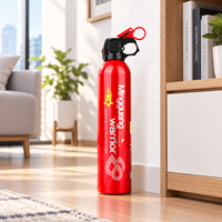 Extincteur compact à base d'eau rouge de 610 ml, portable, pour la sécurité incendie d'urgence à la maison, au bureau et en extérieur
