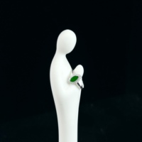 Bague en jadéite birmane naturelle de qualité A, forme losange, jadéite verte, bague pour femme, à porter tous les jours, cadeau en jadéite (avec NGTC)
