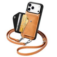 Étui de téléphone avec bandoulière multifonctionnel étui de téléphone en cuir pour iphone 17 Pro Max Cover