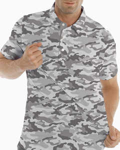 Camiseta Polo de Golf con Logotipo Personalizado, Moderna, Duradera, Transpirable, con Estampado Digital de Camuflaje para Hombre - Product Image 6