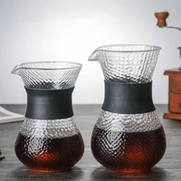 Cafetière à filtre en verre de haute qualité 200/400/600 ml, élégante, avec manchon en silicone
