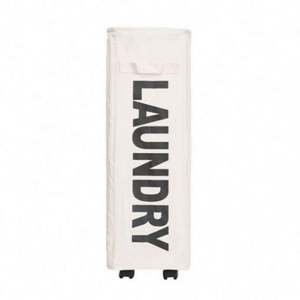 Heavy Duty Foldable <b>Laundry</b> Hamper <b>Basket</b> Bin Household Storage with <b>Wheels</b> for Clothing Felt and PC Material - Product Image 2