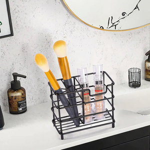 Soporte Multifuncional de Acero Inoxidable para Cepillo de Dientes y Pasta Dental de Una Sola Capa, Montado en la Pared o con Base, con Almacenamiento - Product Image 3