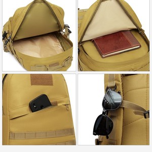 Tactical Backpack 20-35L Multifunction Lightweight Outdoor Travel For Men Solid Color Webbing Strap - Product Image 4