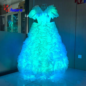 <span class=keywords><strong>Robe</strong></span> de mariée glamour Performance <span class=keywords><strong>longue</strong></span> LED Carnaval Danse Ballet Performance Wear - Product Image 3