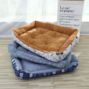 Tempat Tidur Hewan Peliharaan Persegi Panjang Bulu Arctic Tebal Nyaman Hangat 2025, Alas Tidur Kucing dan Anjing, Perlengkapan Hewan Peliharaan - Product Image 3