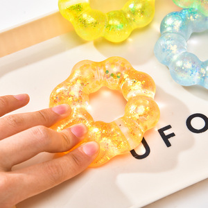 Wholesale Kawaii Maltose <b>Squishy</b> Toys Wearable Bracelet Stress Balls Fidget Toys Soft Donut Stress Relief Sensory Toy for Kids - Product Image 5