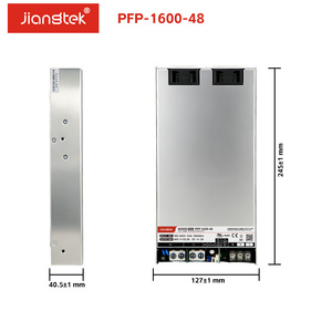 Alimentation industrielle Jiangtek PFP-1600 1600W 12V 24V 36V 48V PFC 93% d'efficacité, ventilateur DC, signal DC OK, télécommande ON/OFF, tension constante - Product Image 4