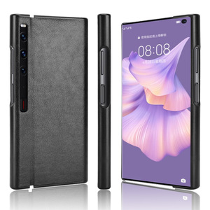 Coque de téléphone en cuir PU rétro litchi pour <span class=keywords><strong>Huawei</strong></span> <span class=keywords><strong>Mate</strong></span> <span class=keywords><strong>Xs</strong></span> 2 7.8 "étui rigide mat avant + arrière pliant - Product Image 2