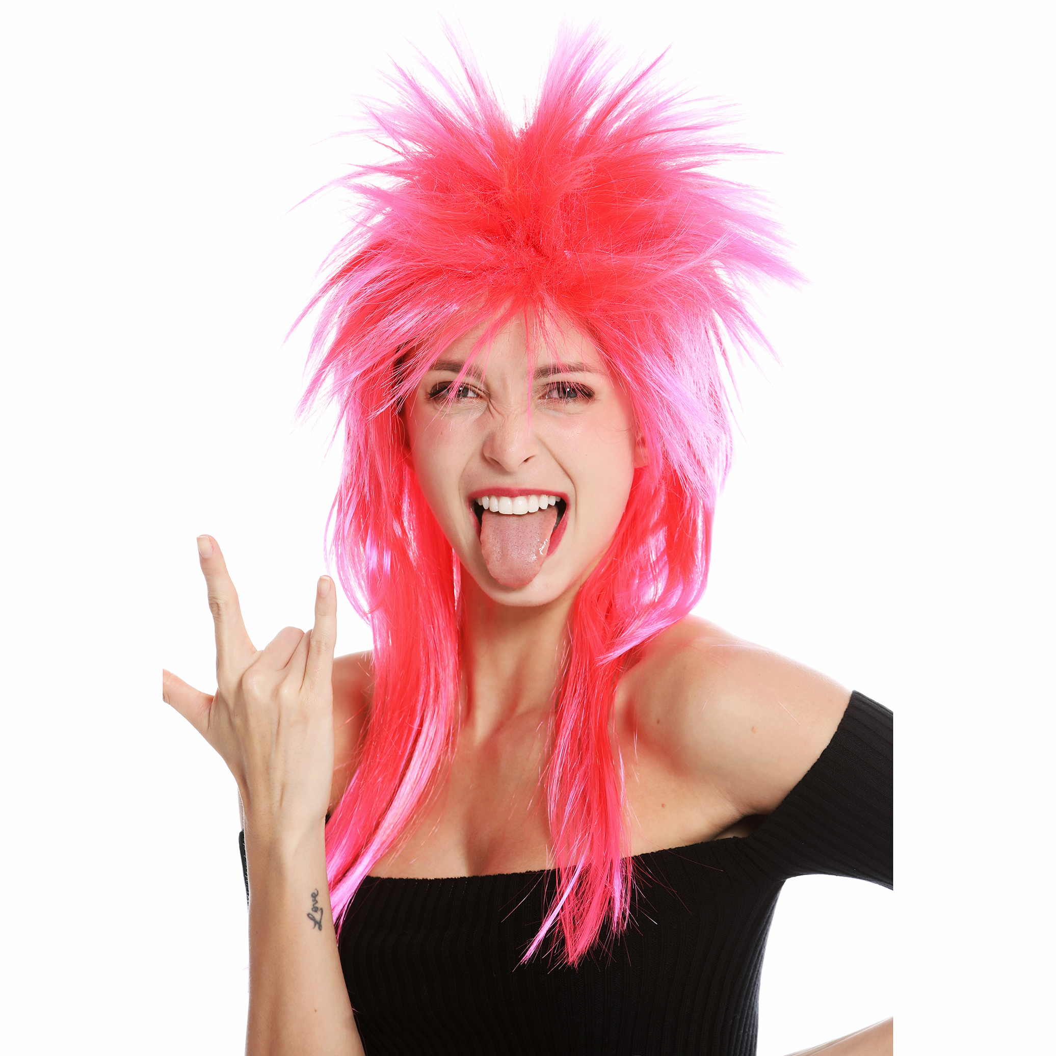 Red Rocker Spiky Costume Mullet Wig Amazon.com: fun shack Orange Mullet Wig for Men, 80s Punk  main image 3