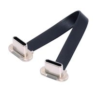 Cable USB C Flexible Tipo C, Carga Inalámbrica, 90 Grados, 5 Pines, Tipo C Macho a Hembra, Ángulo de 180 Grados, Cable Plano FPV FPC