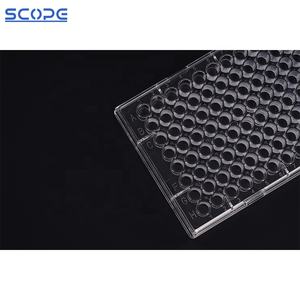 Laboratorium steril plastik habis pakai 96 Well Cell budaya piring tisu untuk mikroskop terbalik - Product Image 6