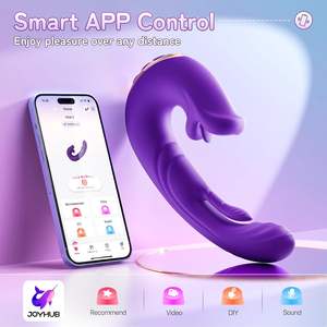 Vibratore <span class=keywords><strong>Dildo</strong></span> 3 in 1 con Controllo APP per Stimolazione Linguale e Clitoridea, Giocattolo Sessuale per Masturbazione Femminile, Vibratore <span class=keywords><strong>Dildo</strong></span> Anale e Clitorideo - Product Image 3