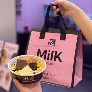 Customized Disposable Insulated Bags Aluminum Foil Takeout Desserts Milk Tea Cold <b>Drinks</b> Non-woven Fabric Packaging Bags - Product Image 2