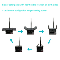 Kit de moniteur sans fil à écran partagé 4 canaux 7 pouces Quad View 1080P Caméras Caméra de recul Étanche Système BSD Panneau solaire