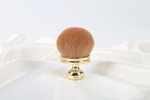 Pinceau à poudre bronzante de luxe à corps unique Pinceau à cosmétiques de haute qualité à manche doré Logo personnalisé Brochas Cosmetiquera - Product Image 5