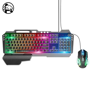 Gaming Mouse Gaming Keyboard And Mouse Hot OEM Waterproof RGB Backlit Wired Gamer Ergonomic Mechanical Gaming Keyboard And Teclado Mouse Combo For Xbox 1 PS4