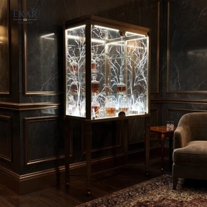 Vitrina para Copas de Champán Lumiere Forest, Optimizada para SEO |   Vinoteca Clásica Francesa de Lujo - EKAR - Product Image 3