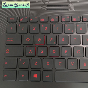 Clavier d'ordinateur portable italien rétro-éclairé pour <span class=keywords><strong>ASUS</strong></span> GL752 <span class=keywords><strong>GL752VW</strong></span> 90NB0A41-R31IT0 13NB0941AP0901 clavier avec boîtier supérieur noir repose-poignets - Product Image 2
