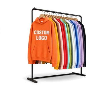 Sweat à capuche unisexe en molleton bouclette 320 g/m² avec logo personnalisé, 100 % coton, coupe oversize, style streetwear, vierge et uni - Product Image 2