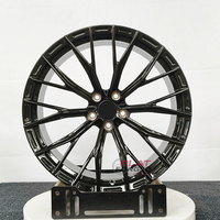 Jantes monobloc forgées de luxe 20 21 pouces noir brillant multi-rayons pour voitures particulières BMW Audi Mercedes Lexus Genesis