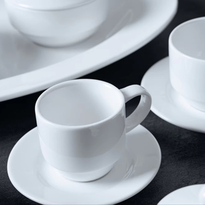 مجموعة أواني طعام بورسلين بيطو-مجموعة أطباق بيضاء بالجملة مجموعة أواني طعام بورسلين - Product Image 3