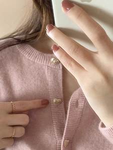 Cárdigan de Punto Rosa para Mujer, Primavera y Otoño, Estilo Suave, Terciopelo de <span class=keywords><strong>Mapache</strong></span>, Suéter Corto de Alta Calidad, Top Pequeño - Product Image 4