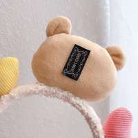Accessoires de cheveux coréens personnalisés Bandeau d'animal en peluche de dessin animé de poupée en peluche mignonne