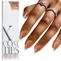 XCOATTIPS réutilisable faux faux ongles moyen amande doux Gel X manteau ongles conseils en gros français pointe épaisse presse sur les ongles en Gel