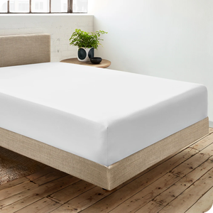 Chất lượng cao 100% bông trắng khách sạn đồng bằng nhuộm được trang bị tấm Ga Trải Giường tùy chỉnh thoáng khí và thoải mái khách sạn Trắng tấm ga trải giường - Product Image 6