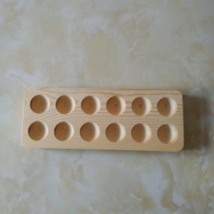 Wholesale 12 Count <strong>Clear</strong> Wooden Egg Tray Carton Storage <strong>Container</strong> Chicken Egg Holder Packaging for Family Farm Market Fridge - Product Image 5