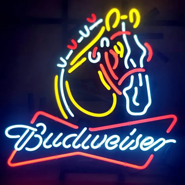 Outdoor Customised Personalized Budweiser Neon Beer Sign Barber Shop Neon Sign