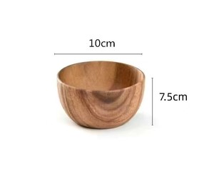 Eco-Friendly Large <strong>Wooden</strong> <strong>Bowl</strong> with Lid for Sale Small <strong>Wooden</strong> Bowle Plates for Salad <strong>Dough</strong> Food for Travel - Product Image 4
