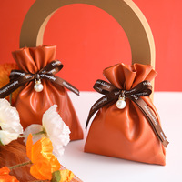 Sac de bonbons de style nordique sac de bonbons de mariage en cuir