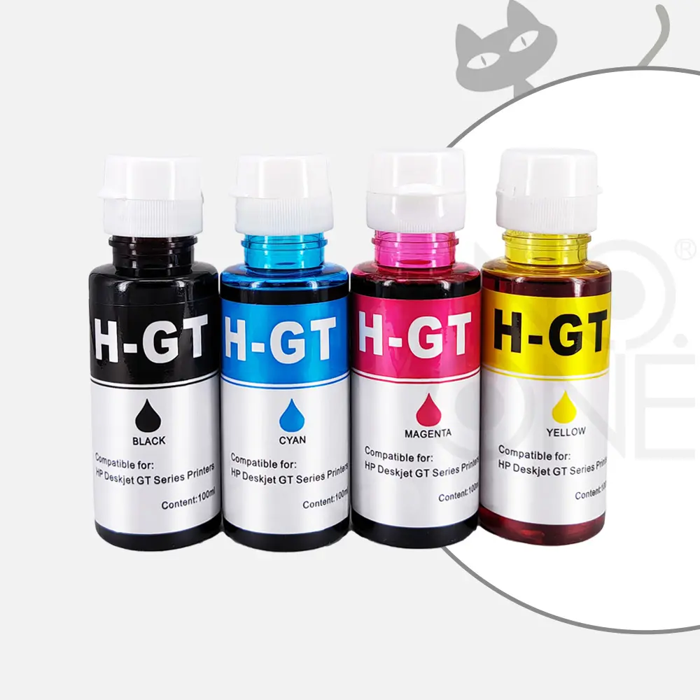 Gt 51 52 53xl Gt51 Gt52 Compatibele Kleur Bulk Op Water Gebaseerde Flesvulling Tinta-Inkt Voor Hp-Deskjet 5810 5820 415 Printer