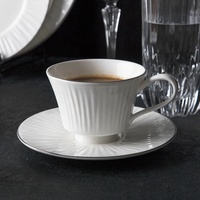 Service de table de luxe pour hôtel, assiettes à pâtes avec bordure argentée