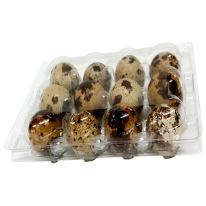 High Quality 18 20 24 30 CPET Blister Clear Quail <strong>Egg</strong> Carton Transparent 12 Grids <strong>Eco</strong> Friendly Clamshell Tray for Quail <strong>Eggs</strong> - Product Image 1