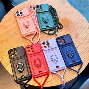 आईफोन 17 के लिए क्रेडिट कार्ड वॉलेट और कंधे के स्ट्रैप के साथ iphone 17 15 मामले में आईफोन 16 प्रो मैक्स क्रॉसबॉडी वॉलेट केस - Product Image 6